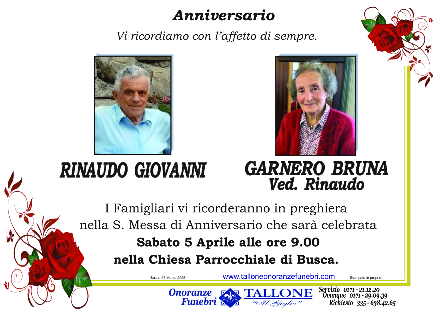 Giovanni e Garnero Bruna Rinaudo